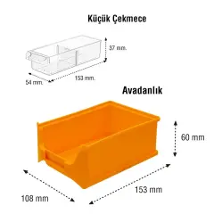 FULL AVMNB39 Monoblock Avadanlıklı Organizer Çekmece Seti 39 lu