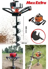 Max Extra GD-KW-490 Benzinli Toprak Burgu Makinesi 52 cc 2.0 Hp 150 mm