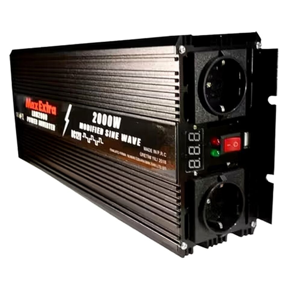 Max Extra LRM1500 12V → 220V İnverter Dönüştürücü 1500 W