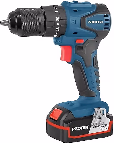Proter PST 522 BL Akülü Kömürsüz Darbeli Matkap 20 V 2.0 Ah