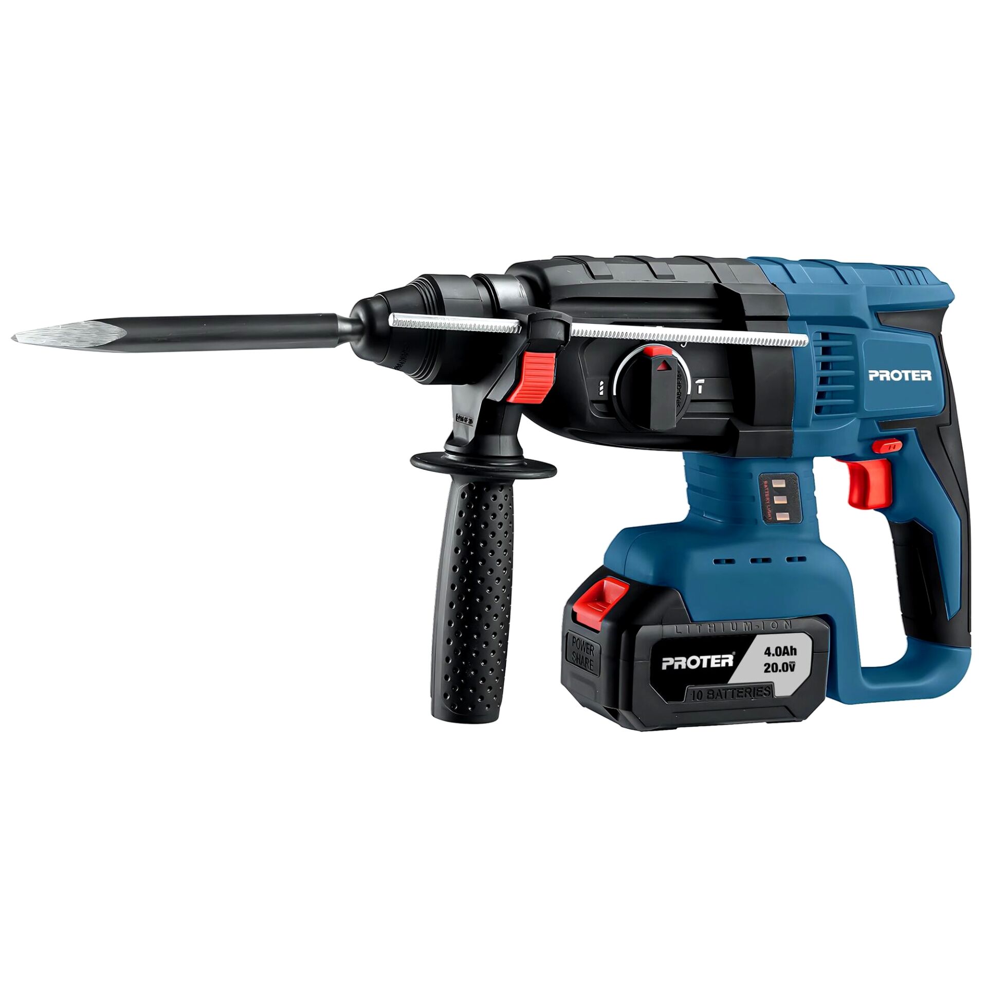Proter PST945 HD Şarjlı Pnomatik Kırıcı Delici 20 V 4.0 Ah