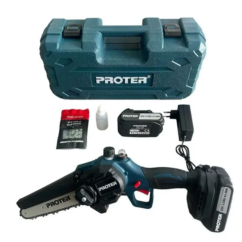 Proter PST 115 ST Akülü Dal Budama Testeresi 20 V 2.0 Ah Çift Akülü