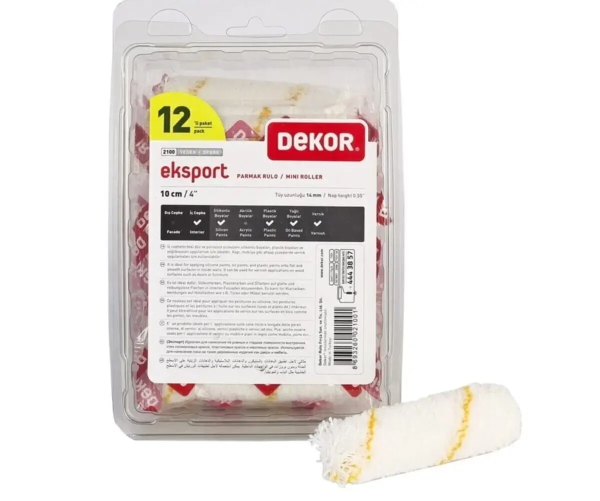 DEKOR 2100 Eksport Parmak Rulo Yedeği 10 cm