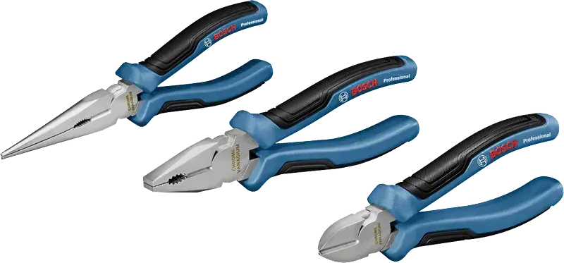 Bosch Profesyonel 1600A016BG Pense Seti 3 Parça Krom-Vanadyum Çelik