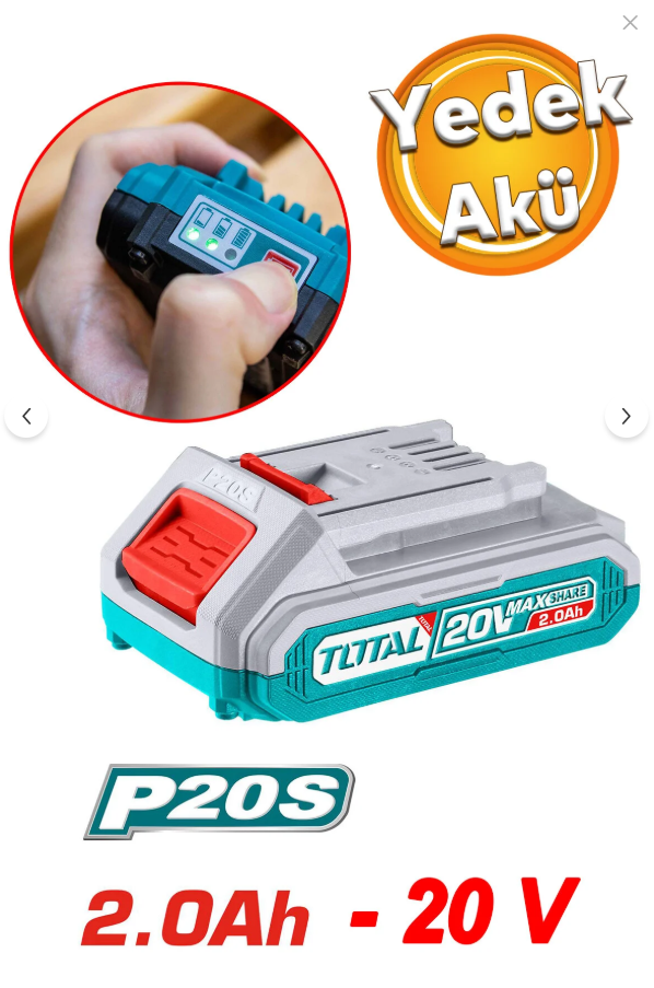 Total TFBLI2001 Akü Batarya 20V 2.0Ah