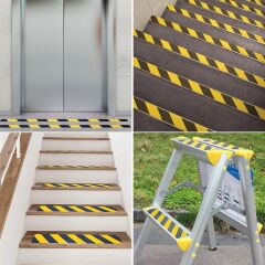 KAYDIRMAZLIK BANDI SARI SİYAH 25X25