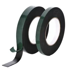 Çift Taraflı Köpük Bant Siyah 15mm 10mt