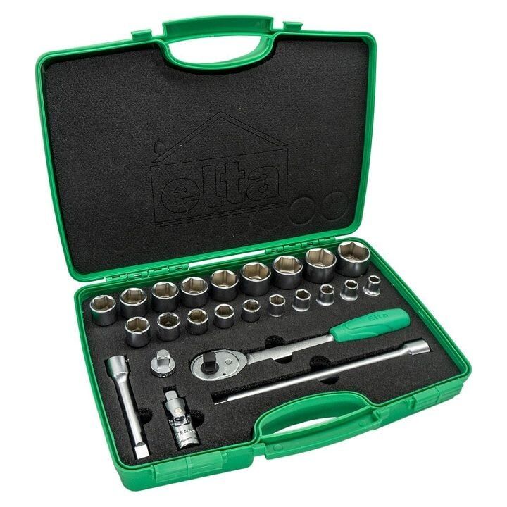 Elta 1115 00 2024 Altı Köşe Lokma Anahtar Takımı 24 Parça 1/2 Inç
