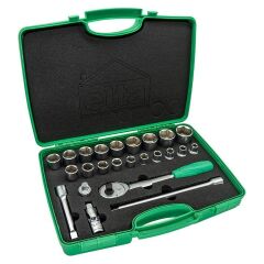 Elta 1115 00 2024 Altı Köşe Lokma Anahtar Takımı 24 Parça 1/2 Inç