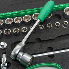 Elta 1115 00 2024 Altı Köşe Lokma Anahtar Takımı 24 Parça 1/2 Inç