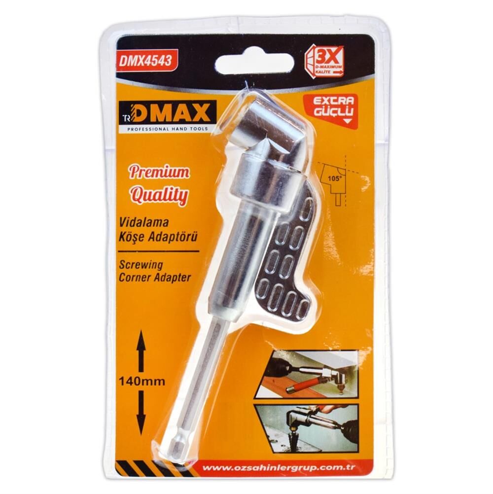 Dmax DMX 4543 Köşe Vidalama Adaptörü 105 Derece 140 mm