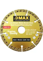 Dmax DMX4720 Çok Amaçlı Metal Kesme Diski 115x22.23mm