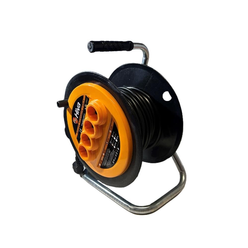 Hiva 4 Prizli Seyyar Makaralı Uzatma Kablosu 3x1,5 X 50 Metre