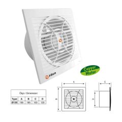 Hiva HV1120 Dekoratif Plastik Banyo Tuvalet Aspiratörü 120mm 20 Watt