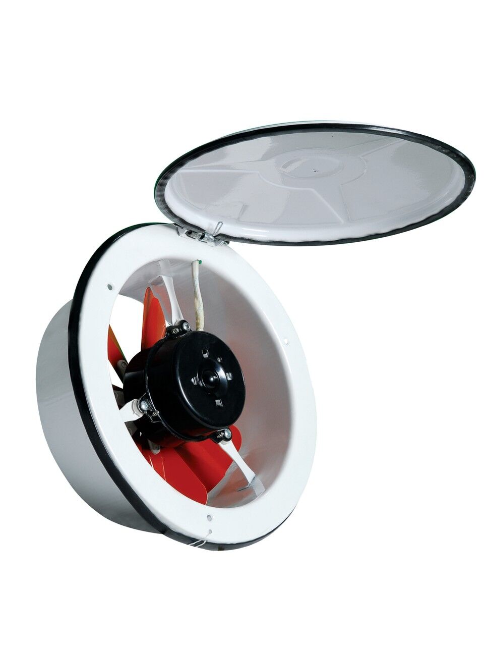 Fansan 20 cm TKA 200 40 W 650 m3/h 1350 D/D 230 V Monofaze Aksiyel Duvar Baca Cam Aspiratörü Kapaklı