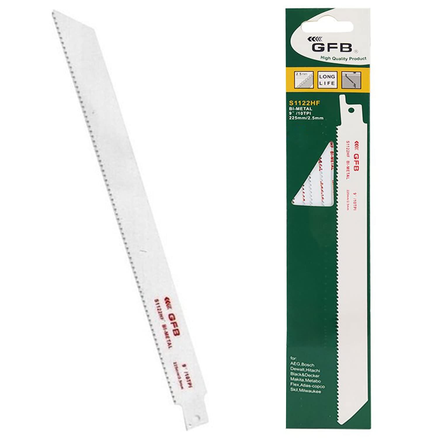 GFB 2270 S922‑EF Metal Tilki Kuyruğu Testere Ucu 150mm 5’li Paket