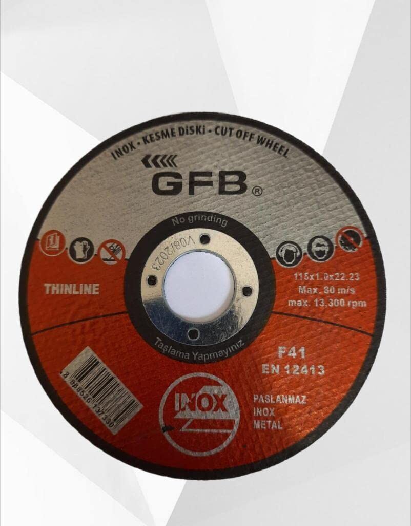 GFB 2350 İnox Kesici Taş Metal Kesme Disk 115x1,0x22,23mm