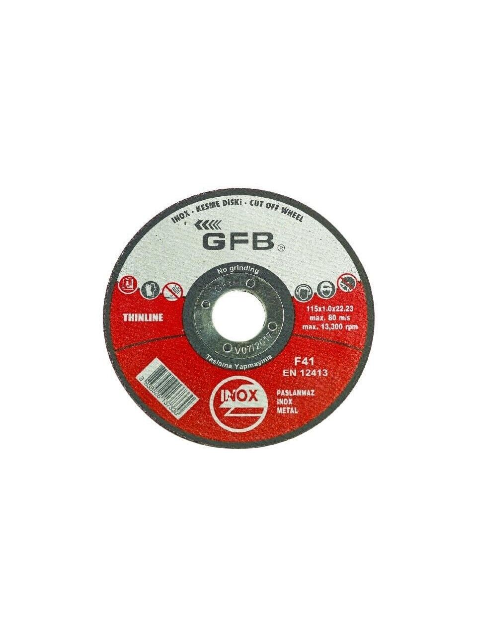 GFB 2350‑1 İnox Kesici Taş 125x1,0x22,23mm