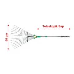 Eltu R4C02 Teleskopik Saplı Çim Tırmığı 160 cm