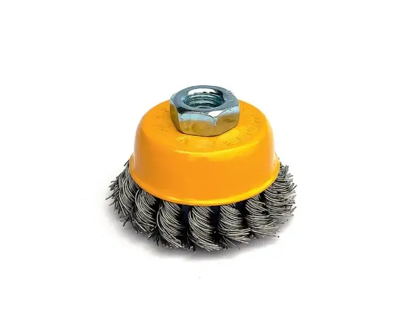 GFB 5136 Burgulu Paslanmaz Çanak Tel Fırça 75mm