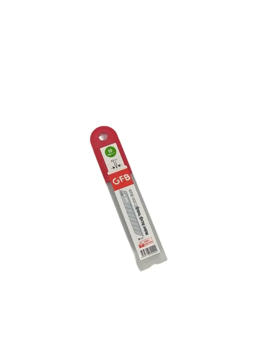 GFB 4520 7 Kırımlı Maket Bıçağı Yedeği 18 mm × 0,5 mm 10 Adet