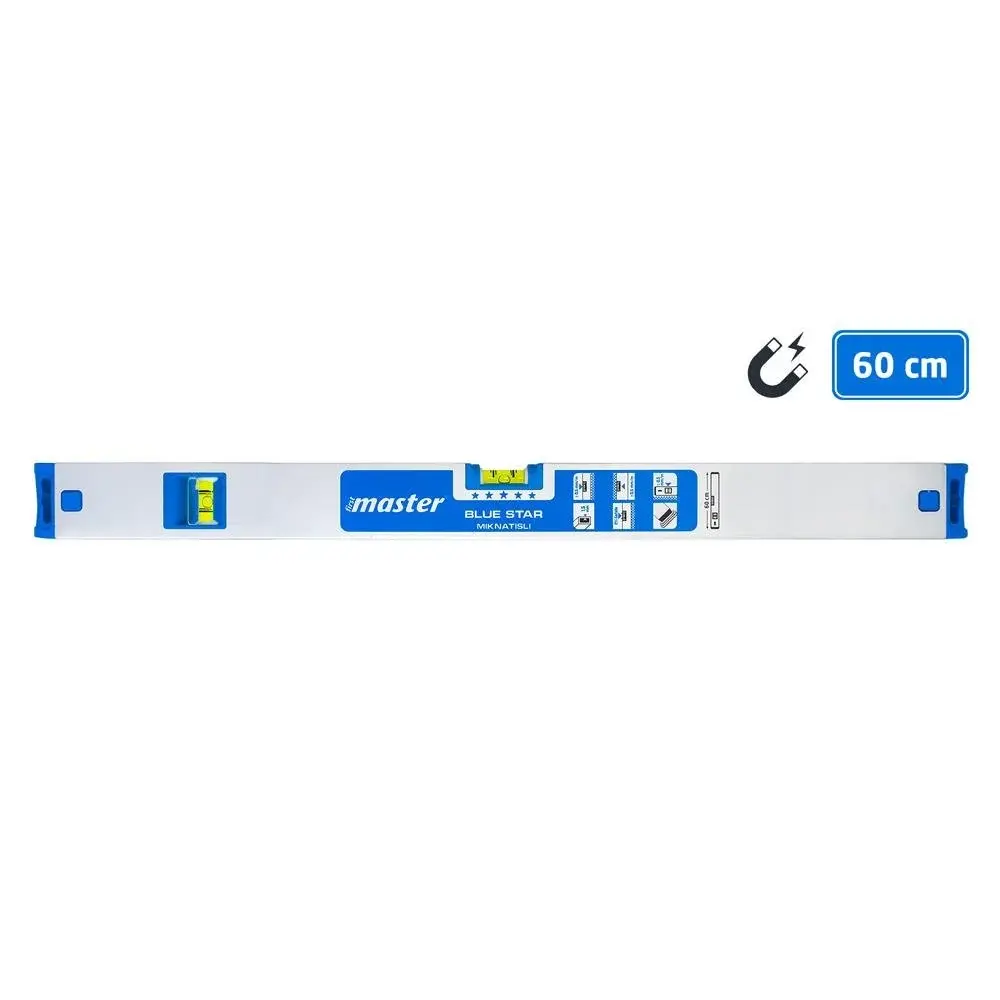 Master 506892 Blue Star Mıknatıslı Su Terazisi 60 cm