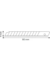 GFB 4525 9 mm Dar Maket Bıçağı Yedeği 10 Adet