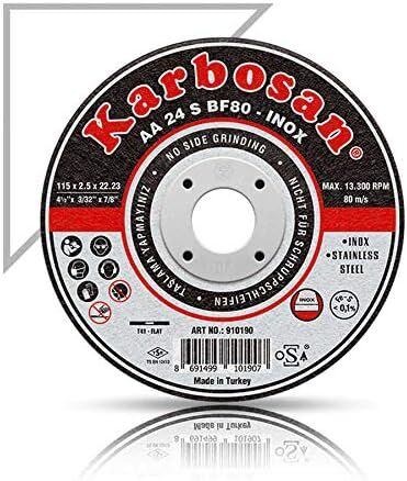 KARBOSAN 115x1.0x22.23 INOX Paslanmaz Çelik İnce Kesme Diski 910380 AA 54 R BF80