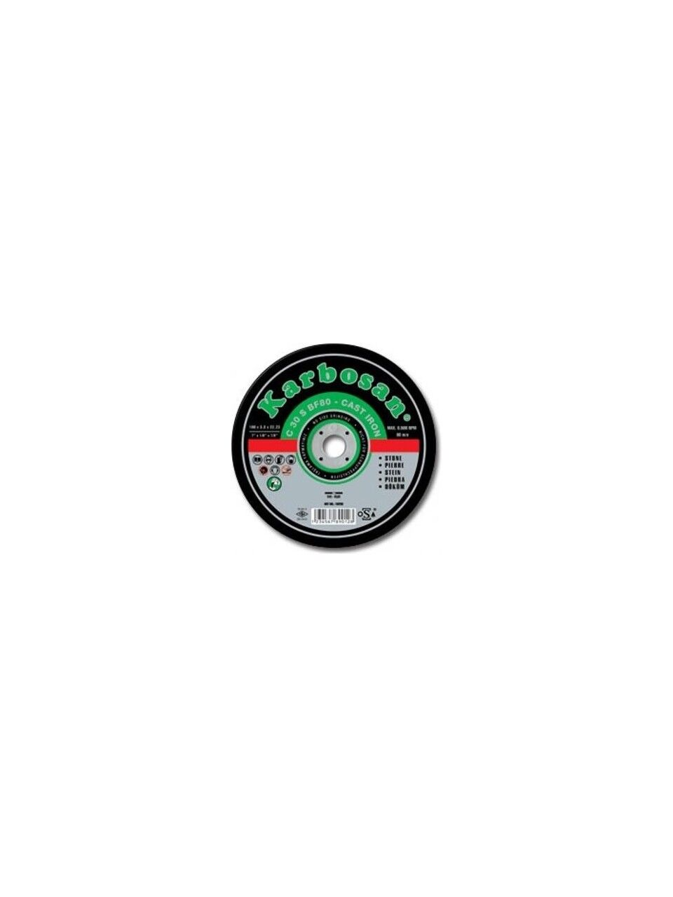 KARBOSAN 180x3.0x22.23 SC Pik Döküm Kesme Diski 910290 C 30 S BF80