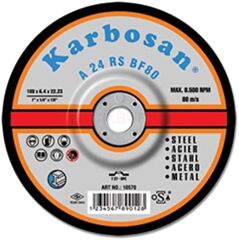 KARBOSAN 230x6.4x22.23 NK Metal Taşlama Diski 910600 A 24 RS BF80