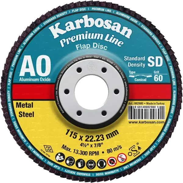 KARBOSAN 115x22.23 Premium Line AO SD Flap Disk Zımpara 40 Kum 982970