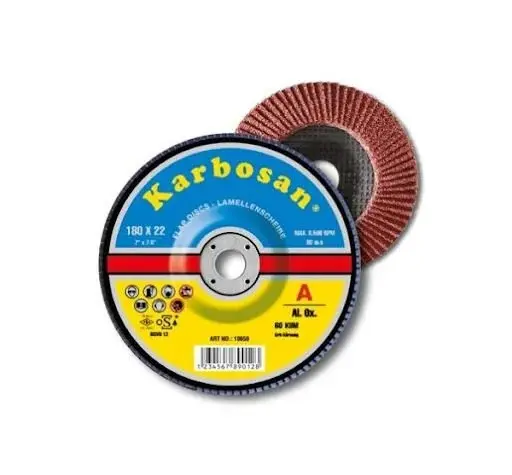 KARBOSAN 180x22.23 Premium Line AO SD Flap Disk Zımpara 60 Kum 983220