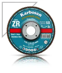 KARBOSAN 115x22.23 Premium Line ZR SD Flap Disk Zımpara 40 Kum 983450
