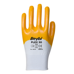 BEYBİ Flex 30 Pamuk Örme Nitril Eldiven