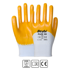 BEYBİ Flex 30 Pamuk Örme Nitril Eldiven