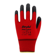 BEYBİ PN5 Zebra Polyester Örme Nitril Eldiven