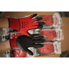 BEYBİ PN5 Zebra Polyester Örme Nitril Eldiven