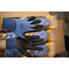 BEYBİ PN Zebra Polyester Örme Nitril Eldiven