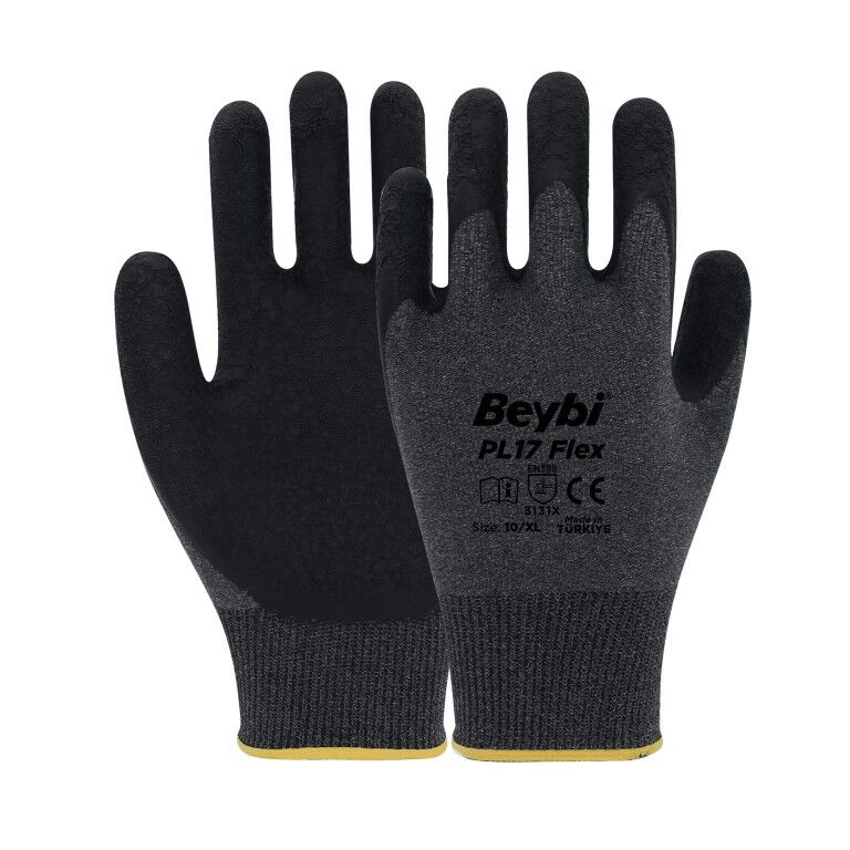 BEYBİ PL17 Flex Likralı İpten Örme Lateks Eldiven