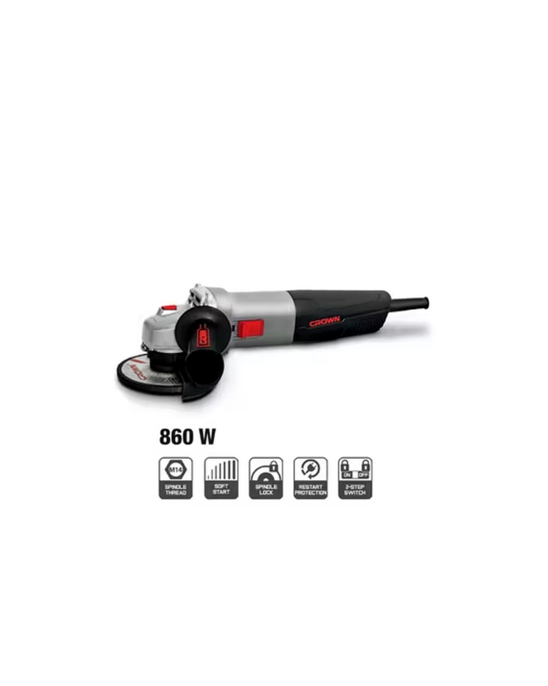 Crown CT13497 Avuç Taşlama Makinesi 860W 115mm