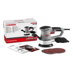 Crown CT13395 Eksantrik Zımpara Makinası 150 mm | Bakır Sargılı Profesyonel Dairesel Zımpara Makinesi 450W