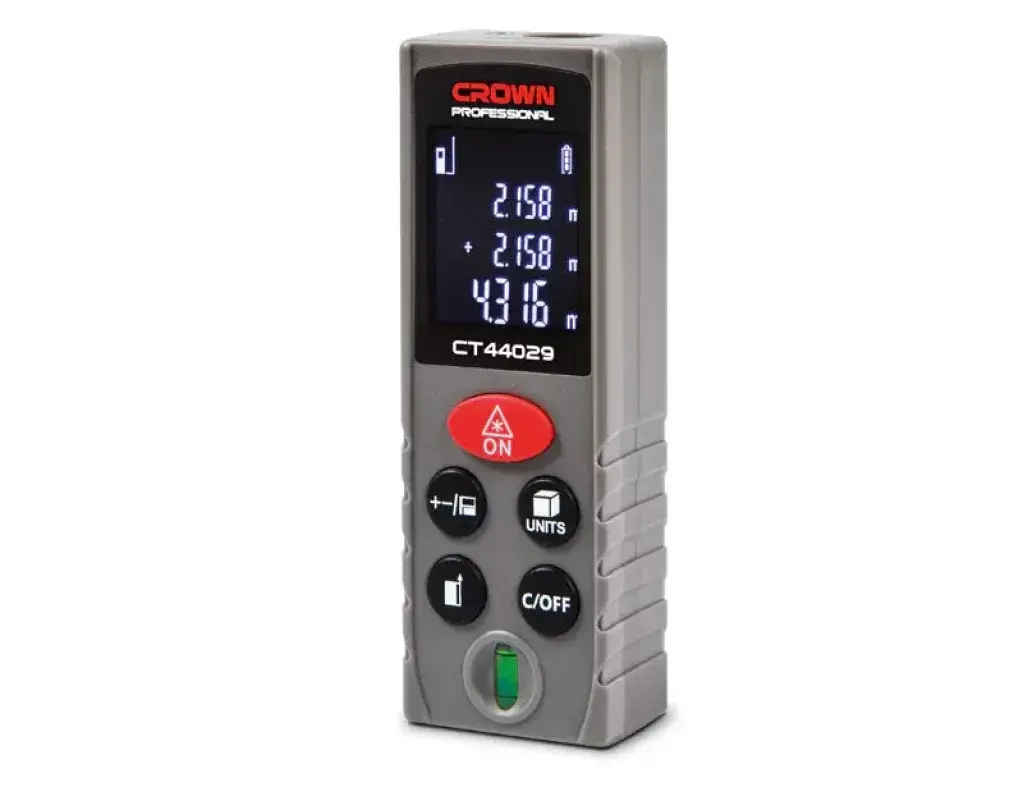 Crown CT44029 Dijital Lazer Metre 60M | Yüksek Hassasiyetli Lazer Mesafe Ölçer